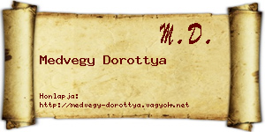 Medvegy Dorottya névjegykártya